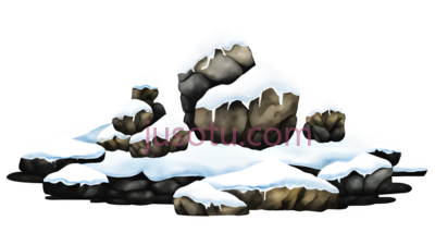雪地岩石,卡通,白色,灰色, PNG
