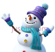 雪人,卡通,白色, 蓝色, 紫色PNG