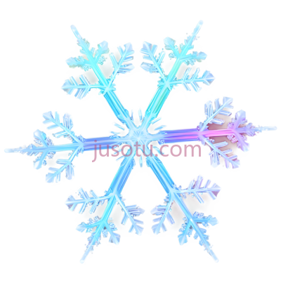 雪花,彩虹色, PNG