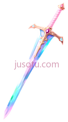 剑,华丽幻想的武器,彩虹色PNG