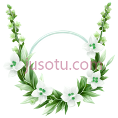 花环,水彩画,绿色,白色PNG