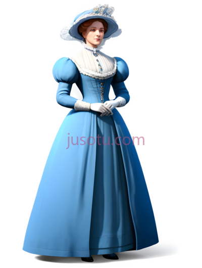 人物,复古服装,蓝色, PNG