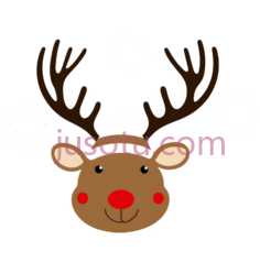 驯鹿,卡通,棕色,红色,白色PNG