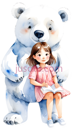 北极熊,卡通,白色PNG