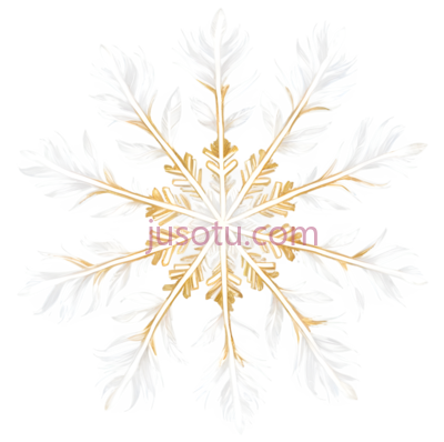 雪花,对称,白色,金色, PNG