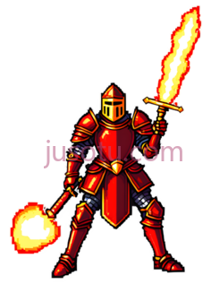 骑士,卡通,红色PNG