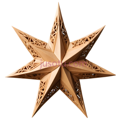 星星,镂空,浅棕色, PNG