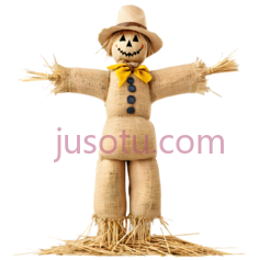 稻草人,卡通,黄色PNG