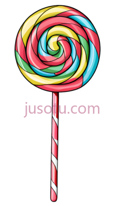 棒棒糖,卡通,红色,黄色,绿色,蓝色PNG