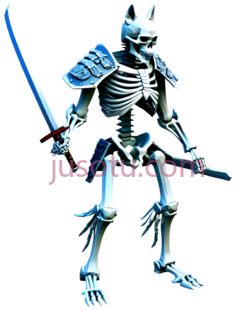 骷髅战士,科幻,白色PNG