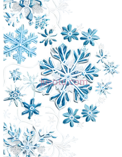 雪花,刺绣,蓝色, PNG