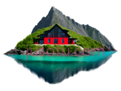 房子,现代,红色PNG