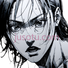 动漫人物,黑白漫画,无PNG