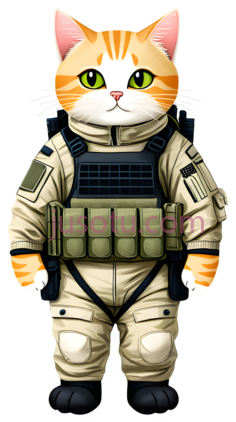猫,军事服装,卡通PNG