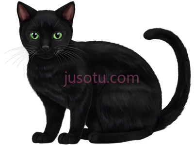 猫,黑色, PNG