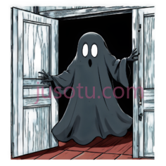 幽灵,卡通,黑色PNG