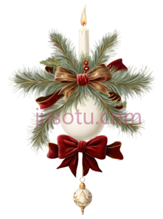 蜡烛,节日装饰,白色, 绿色, 红色PNG