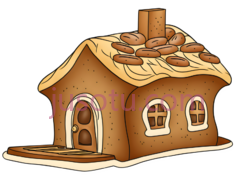 姜饼屋,卡通,棕色PNG