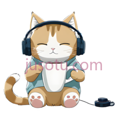 卡通猫,可爱,橙色,白色PNG