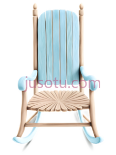 摇椅,蓝色,棕色PNG
