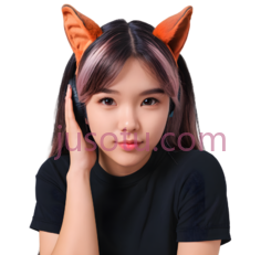 可爱女孩,松鼠耳朵PNG