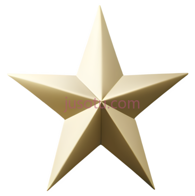 星星,立体,金色, PNG