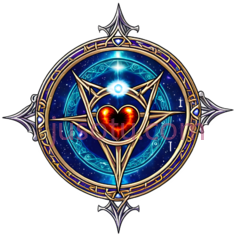 心形图案,神秘,魔法,蓝色,金色,红色PNG