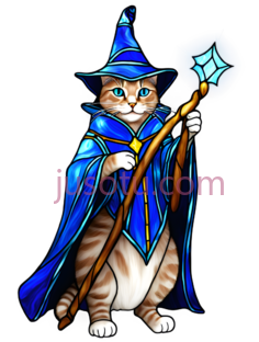 猫,巫师装束,蓝色PNG
