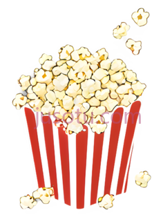 爆米花,卡通,白色,红色PNG