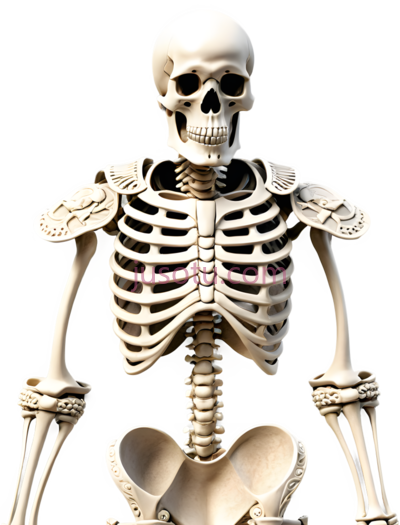 骨骼,3D,白色, PNG