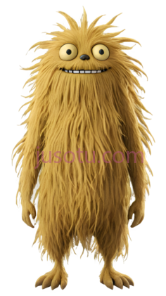怪兽,卡通,黄色PNG