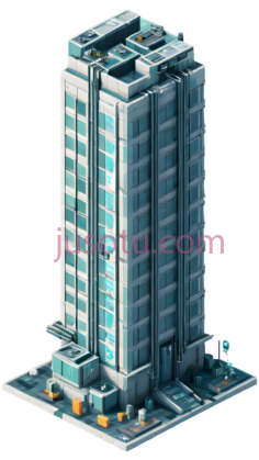 摩天大楼,现代,蓝色,白色PNG