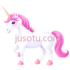 粉紫色独角兽PNG