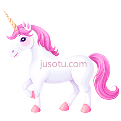 粉紫色独角兽, PNG