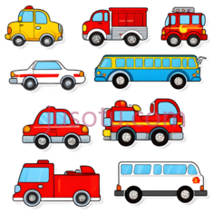儿童,卡通车辆,汽车,卡车,消防车PNG