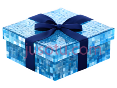 礼物盒,闪亮,蓝色PNG