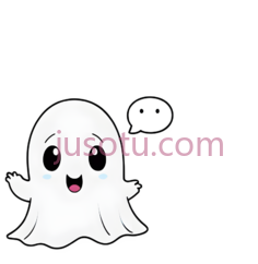 卡通幽灵,可爱,白色PNG