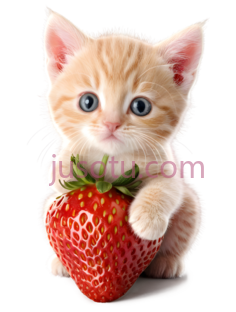 草莓,猫咪PNG