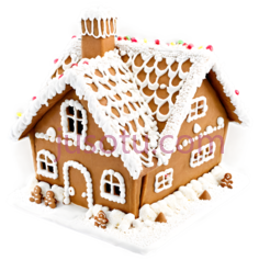 姜饼屋,节日装饰,棕色,白色PNG