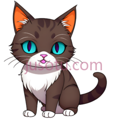 猫,卡通,灰色,白色,橙色PNG