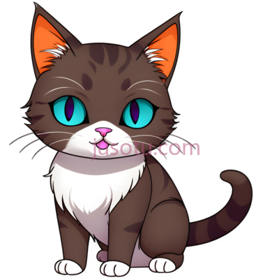 猫,卡通,灰色,白色,橙色, PNG