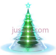 圣诞树,发光的,绿色PNG