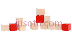 积木,立体,红色,米色PNG