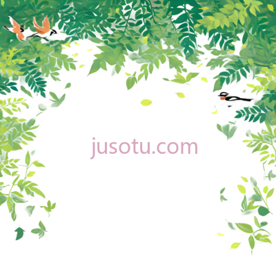 树叶,插画,绿色, PNG