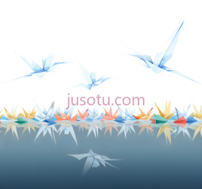 纸鹤,折纸,白色, PNG