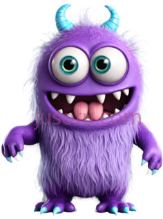 怪兽,卡通,紫色PNG