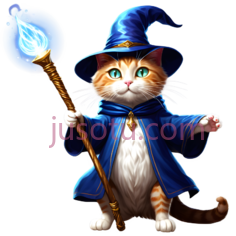 猫,魔法师,蓝色PNG