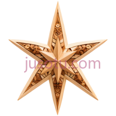 星形,雕刻,金色, PNG