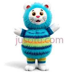 卡通角色,毛绒玩具,蓝色,白色PNG