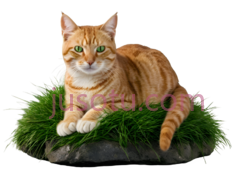 猫,岩石,草原PNG